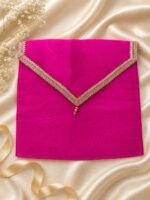 Premium Peach Saree Packing Cover with Decorative Golden Border - Image 5