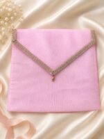 Premium Peach Saree Packing Cover with Decorative Golden Border - Image 7
