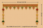 Handcrafted Traditional Red-Gold Toran with Gold Paisley Motif, Fabric Bell Tassels & Ornate Side Latkans - Image 3